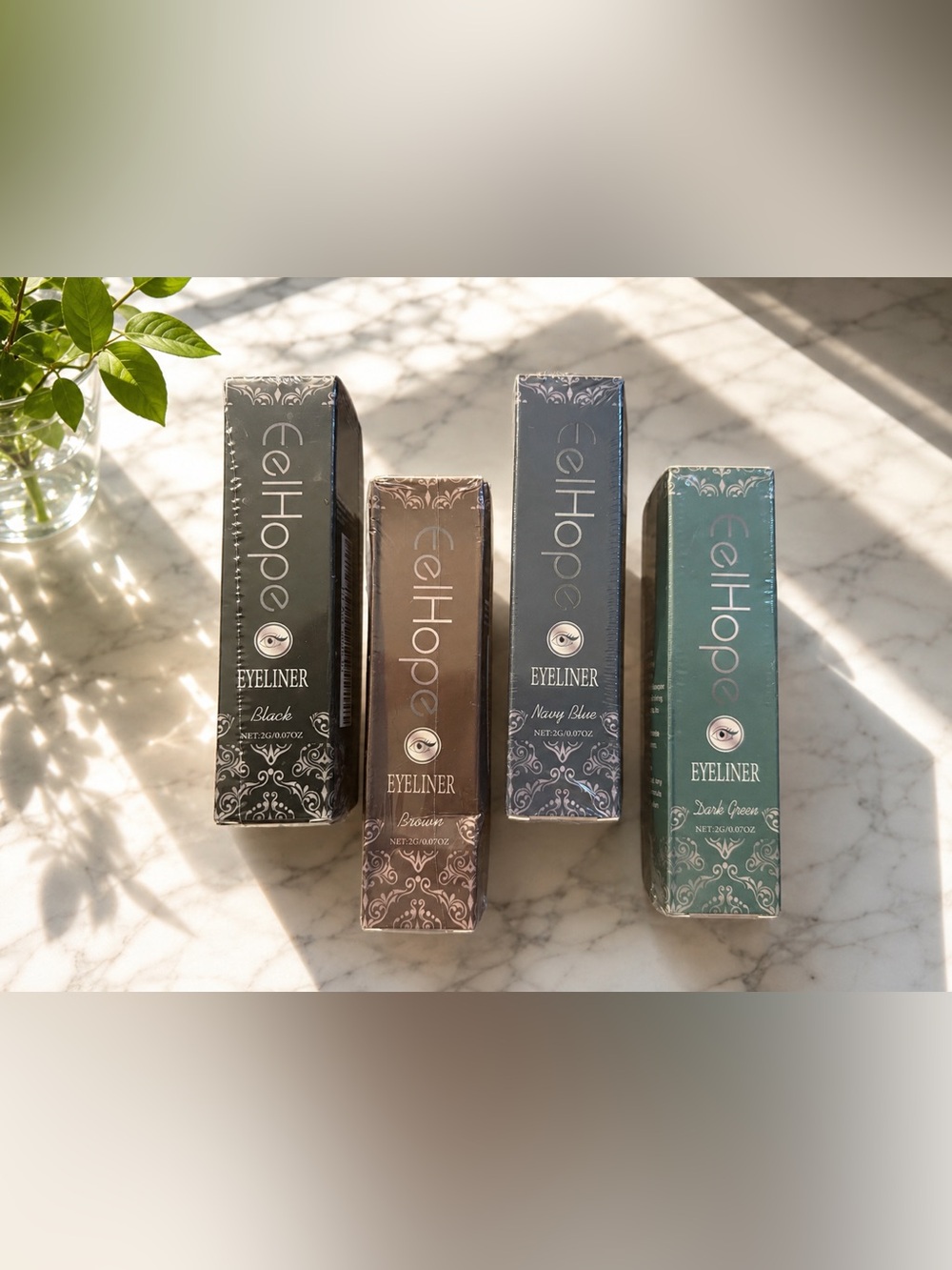 EelHope Precision Eyeliner Bundle - Brown, Black, Navy Blue, & Dark Green